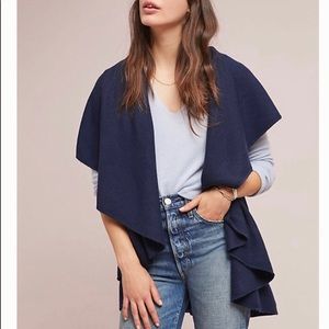 Anthropologie CASCADES SHAWLED VEST